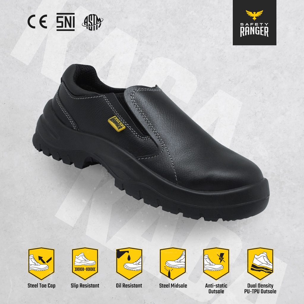 Sepatu Safety Ranger KACA (SR-01) PU/TPU Safety Shoes