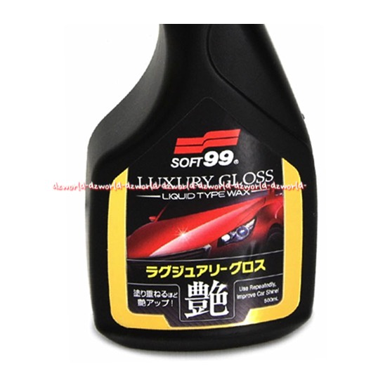 Soft 99 Luxury Gloss 500ml Liquid Type Wax Membuat Mobil Mengkilap Menghilangkan Goresan Halus Cairan Poles Mobil