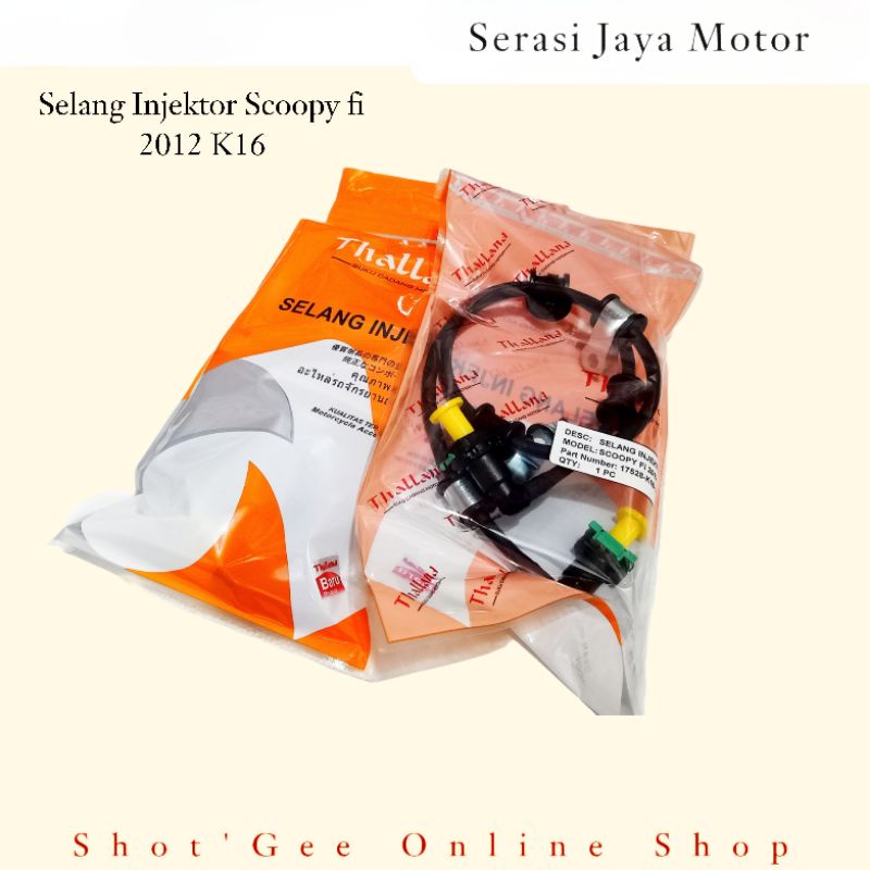 THALLAND SELANG INJEKTOR SCOOPY F1 (K16) SELANG INJECTOR SCOOPY F1 2012 K16