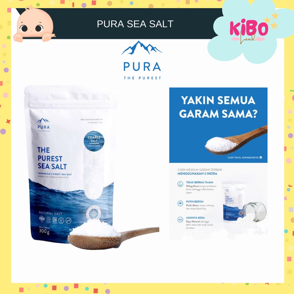 

PURA Coarse Sea Salt 300GR SeaSalt Garam Laut Halus Organik Natural