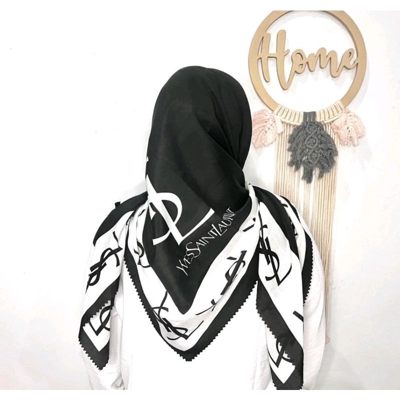 hijab segi empat voal motif umama/hijab denay fashion/ hijab ysl