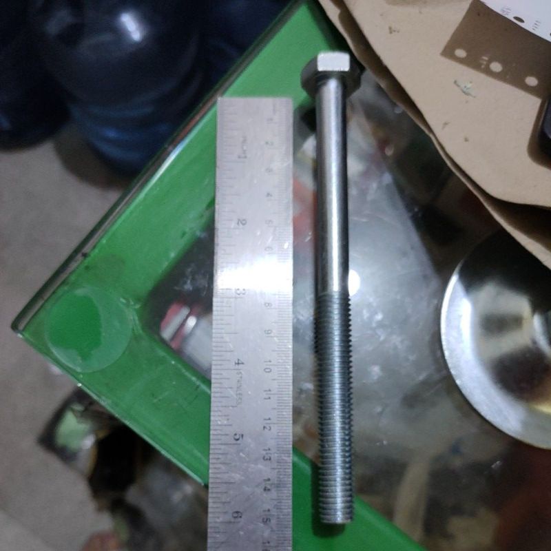 baut m12x150 kunci 19 drat pitch 1.75 drat kasar galvanis / baut kepala kunci m12x150 kunci 19/ baut