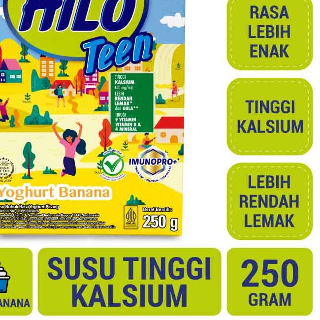 

Diskon | KI3 | Hilo Teen Yoghurt Banana 250 gram - Susu Tinggi Kalsium Rendah Lemak