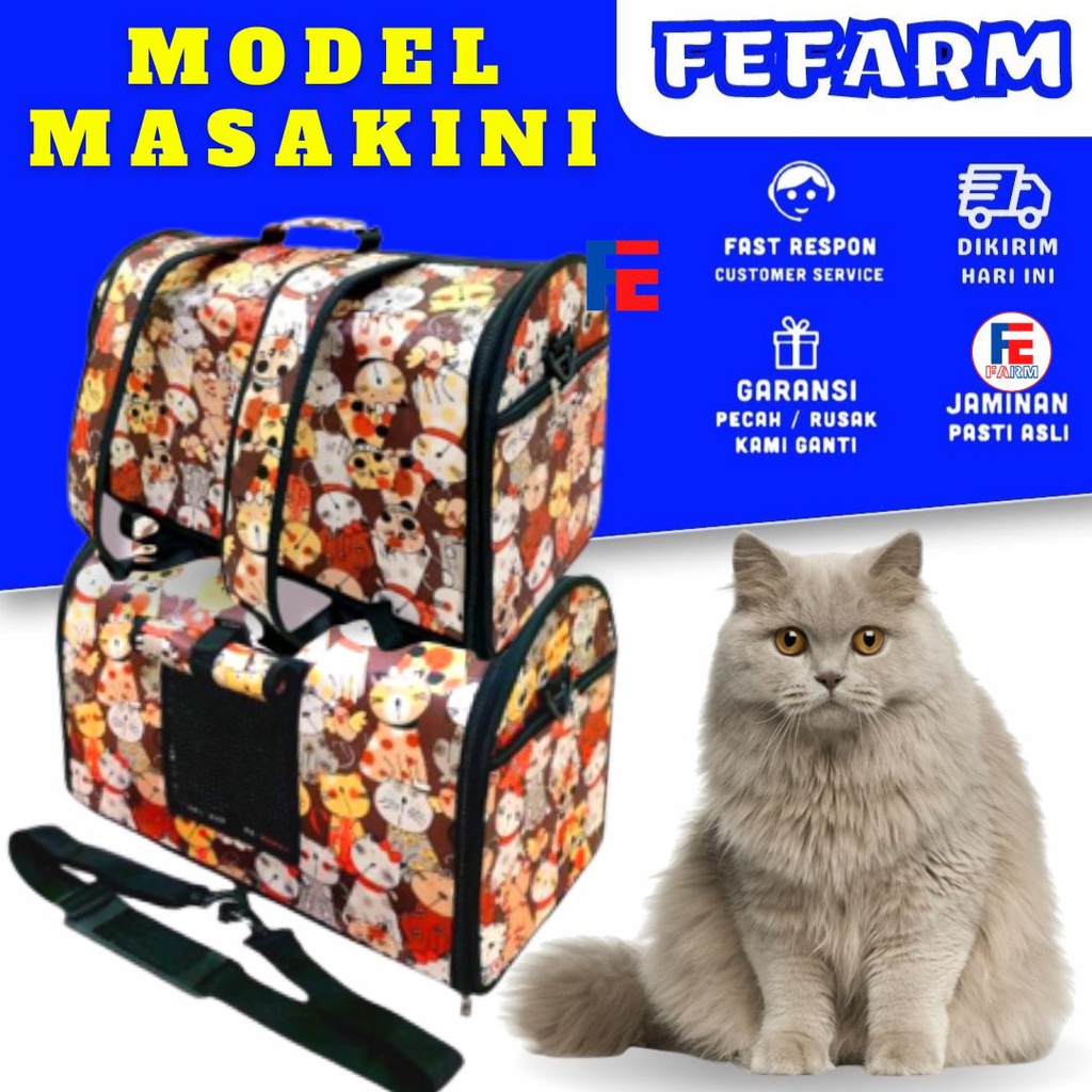 Tas Kucing / Ransel Kucing / Pet cargo / Keranjang Kucing FEFARM