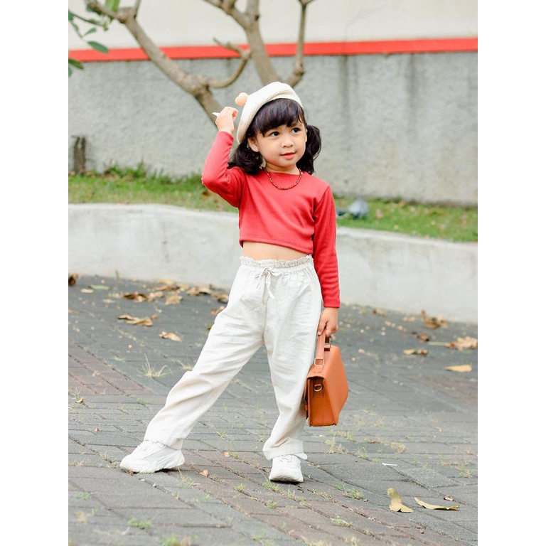 1-3TH KAOS ANAK JOVITA CROP TEE ANAK ATASAN ANAK PEREMPUAN