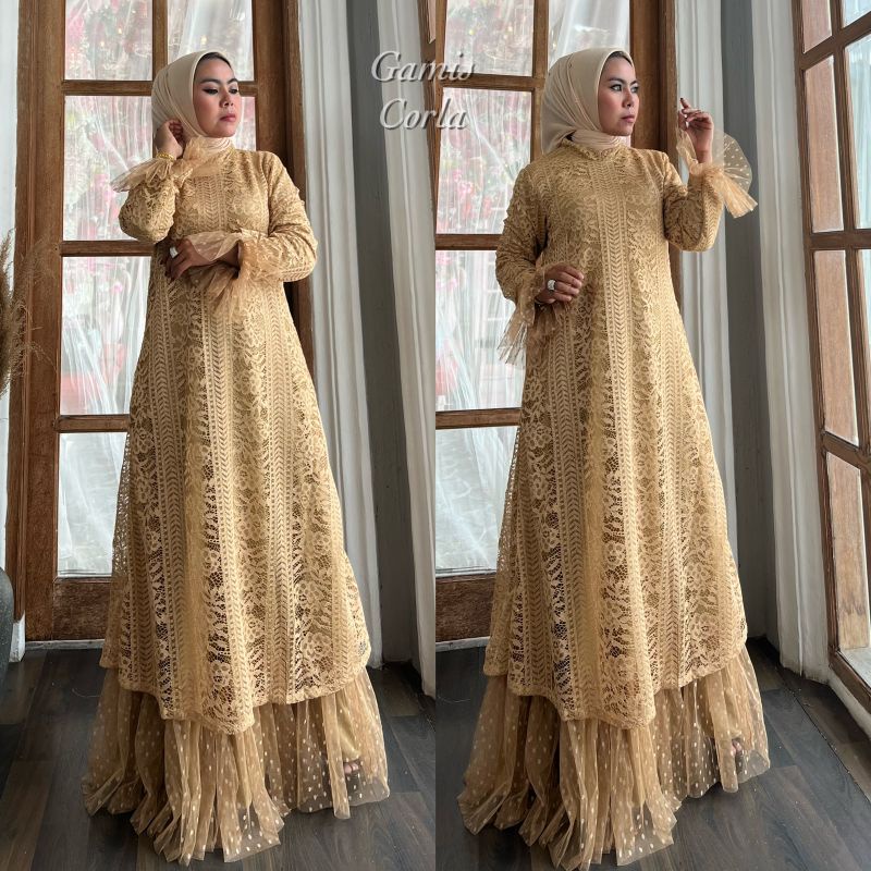 FASHION MUSLIM//CORLA DRESS//SERAGAMAN KELUARGA//BAJU PESTA LAMARAN//BAJU WISUDA//KEBAYA MODERN//BAJU LEBARAN//BY MIRAJAYA