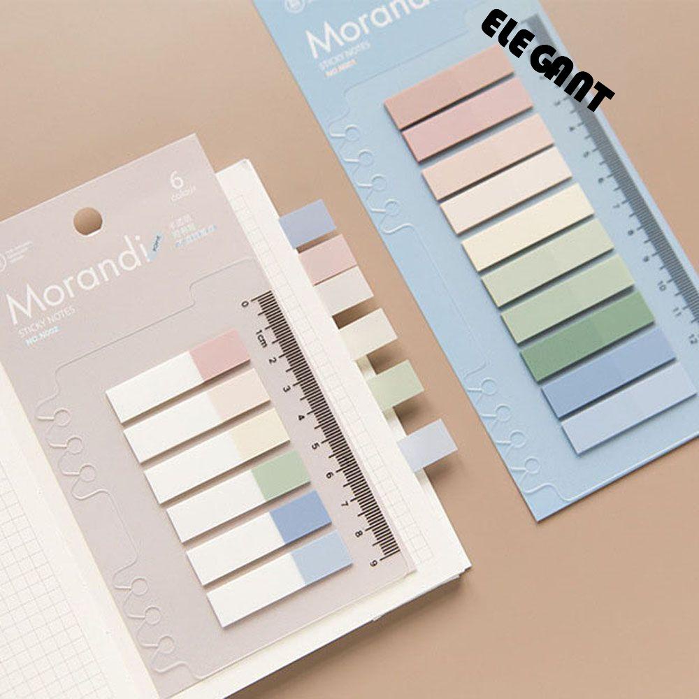 ELEGANT Creative Sticky Notes Cute Stationery Memo Pad Planner Stickers Mini Index Bookmark Random Color Kawaii Student Supplies Message Sticker