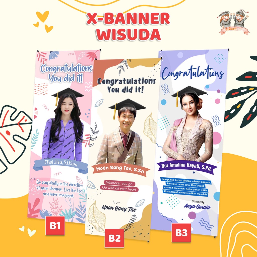 Cetak Banner Xbanner Wisuda Kelulusan Individu