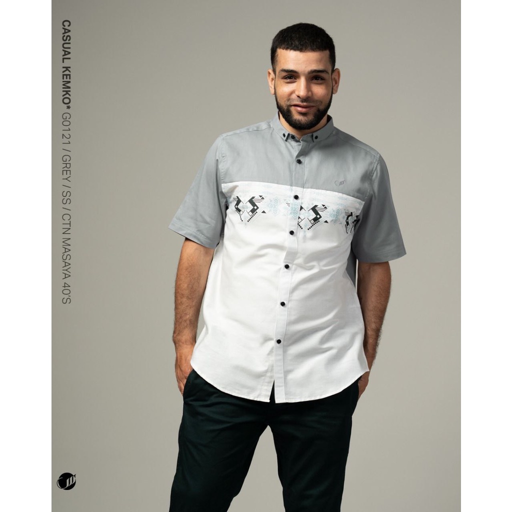 SAMASE Kemko Casual G012 Baju Kemeja koko Pakaian Muslim Pria Dewasa Samase Clothes Terbaru