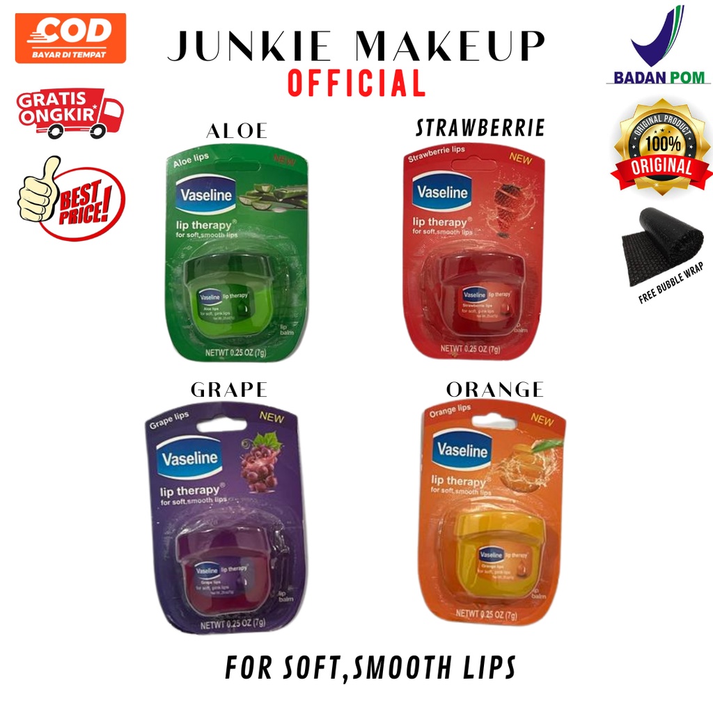 Vaseline Lip Theraphy Pelembab Bibir Kering 7 GR Melembapkan Menyehatkan & Menutrisi Bibir Pecah & K