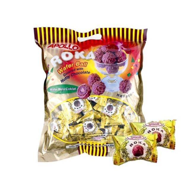 

Roka Apollo 80 Pcs Wafer Ball Coklat Import Oleh Oleh Haji Umroh