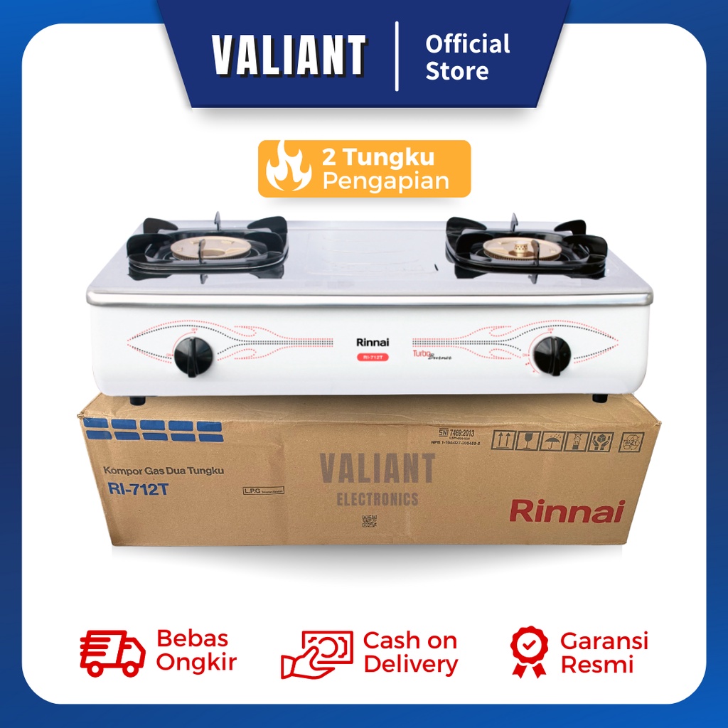 Rinnai Kompor Gas 2 Tungku RI712T / RI 712T / RI 712 T