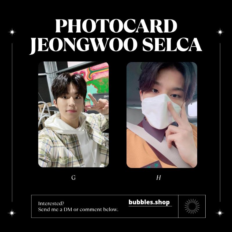 PHOTOCARD UNOFFICIAL JEONGWOO TREASURE SELCA