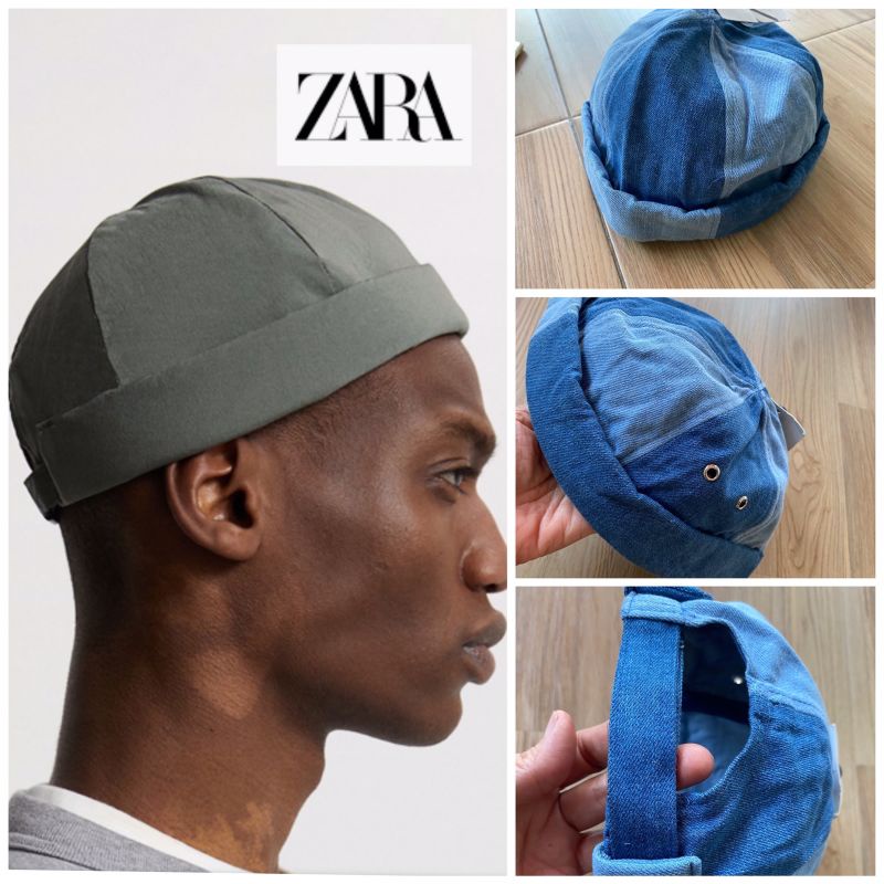 topi dewasa brand ZARA skullcap unisex