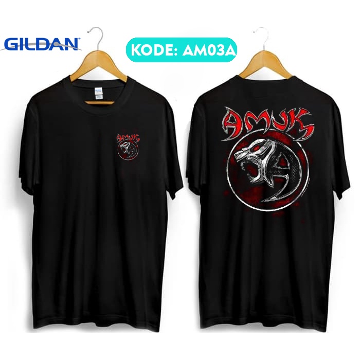 Kaos amuk band malaysia original gildan am3A