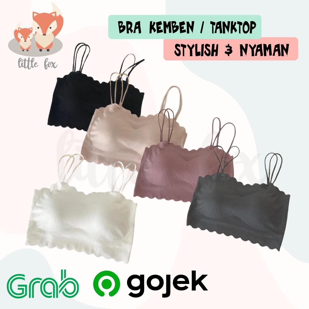 Kemben Bra Seamless Korean Tank Top Bralette Pakaian Dalam Wanita Crop Top Sport Bra Kemben Pendek BH Cewek Tanpa Kawat Tanktop Premium