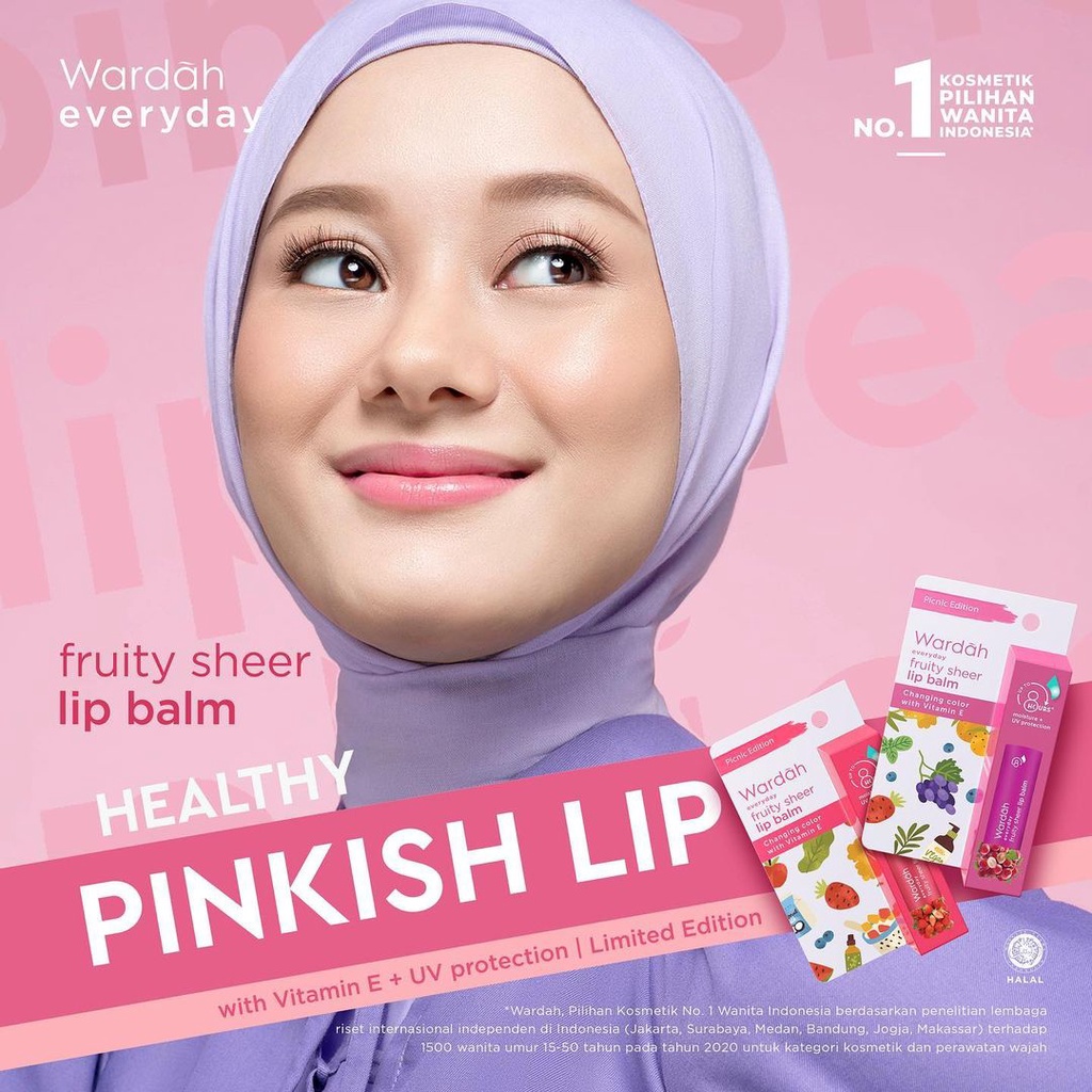 [NEARLY EXP 27/03/2024] Wardah Lip Balm Fruity Sheer Picnic Edition Grape Strawberry 4GR / Perawatan Pelembab Bibir Lipstick Lip Care Melembabkan Vitamin E