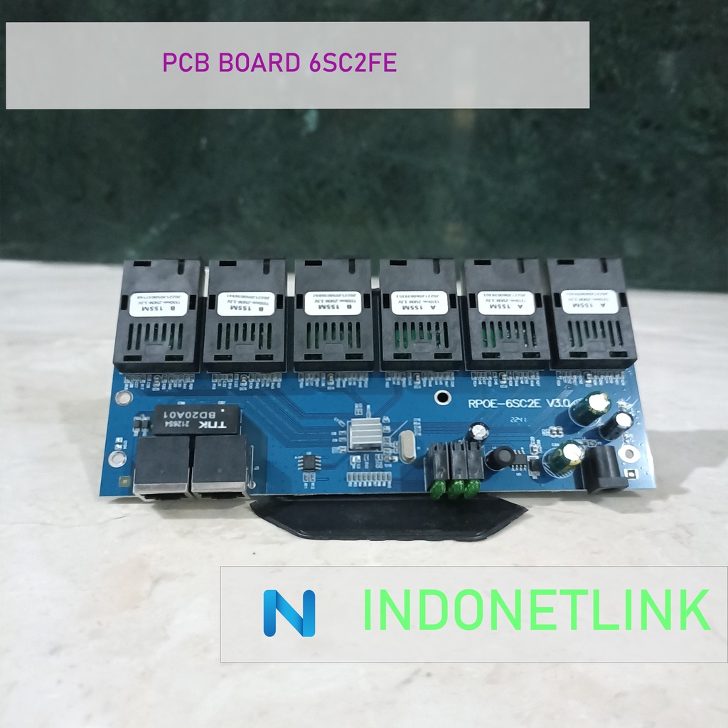 PCB Media Converter 6 FO 2 LAN Board Only