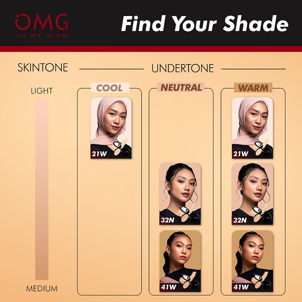 OMG Oh My Glam Coverlast Two Way Cake 12 g - Bedak Padat Kontrol Minyak Hingga 8 Jam Bisa COD bayar di Tempat Medan Rumah Cantik 354
