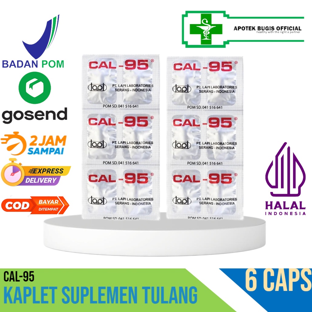 CAL-95 1 strip 6 Kaplet/Suplemen Kesehatan penambah darah