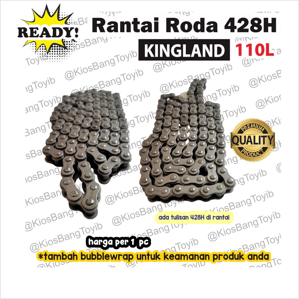 Rantai Sepeda Motor/ Rantai Roda Motor 428H - 110L (KINGLAND)