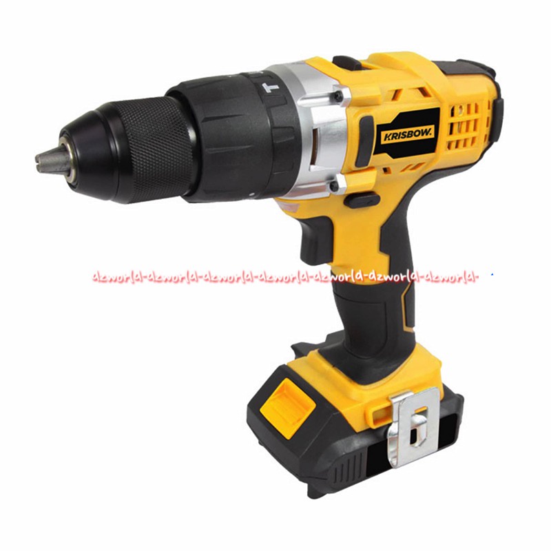 Krisbow 18v Ircid182 Drill Drilling Machine Cordless Mesin Bor Listrik Tanpa Kabel Portable Bisa Dic