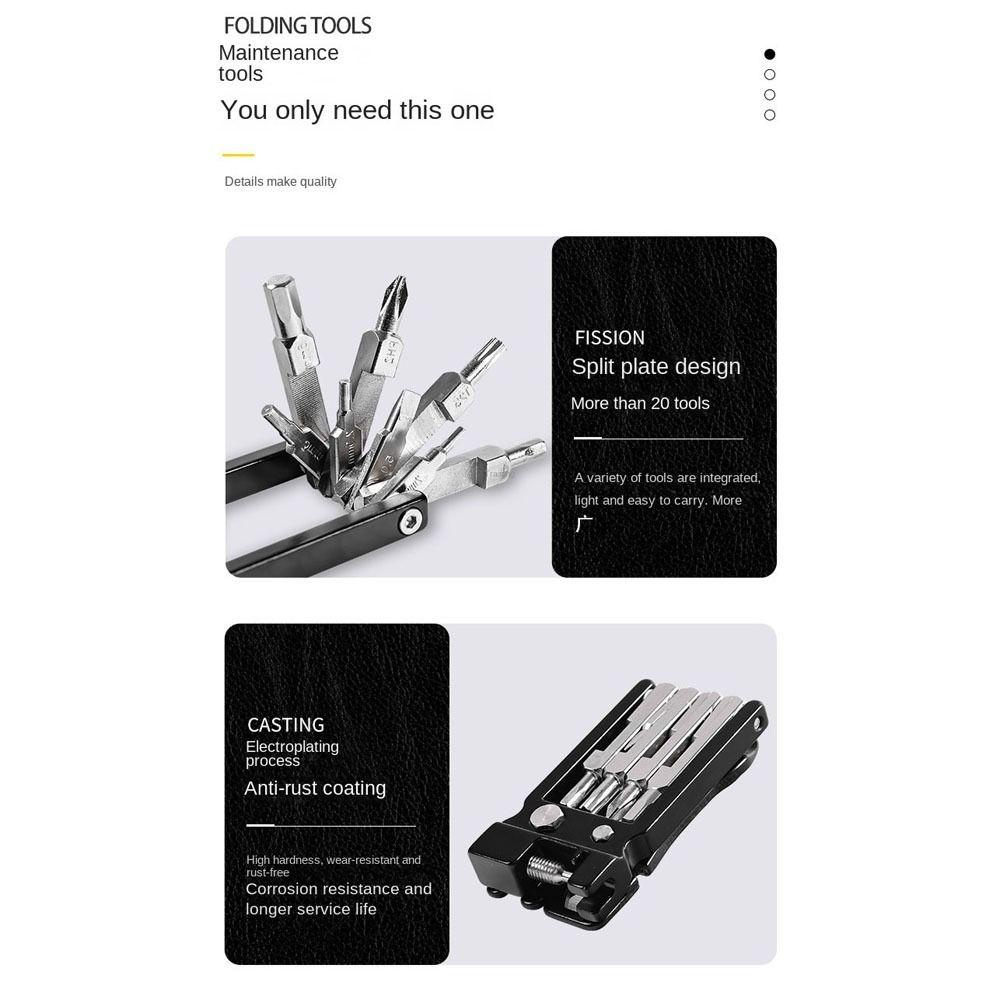 Lanfy Sepeda Alat Multi Fungsi Multi Fungsi Aksesoris Sepeda Bike Socket Wrench Hexagonal Obeng