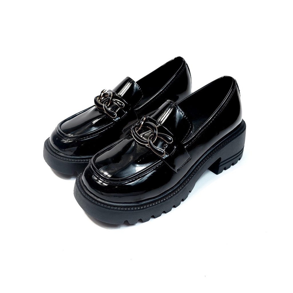 Nadilastuff Glossy docmart Loafers Pantofel Sepatu Wanita Premium