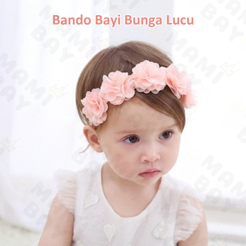 OKEYI Baby Bandana/Bando Bayi/Headband Bayi Perempuan Bunga Lucu