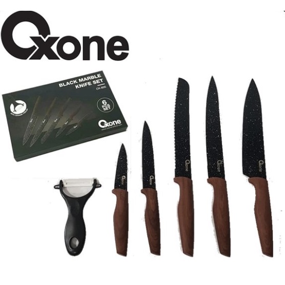 OXONE BLACK MARBLE PISAU SET / KNIFE SET OX-605 / OX605 / OX 605