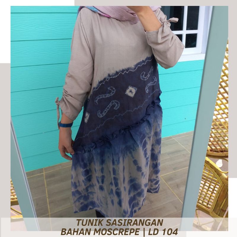 baju kemeja tunik sasirangan wanita