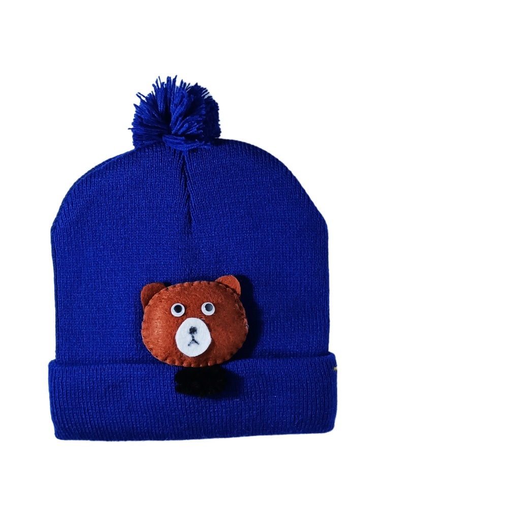 Topi Kupluk Rajut Anak Bayi Model Teddybear Lucu Usia 6 Bulan - 3 Tahunan