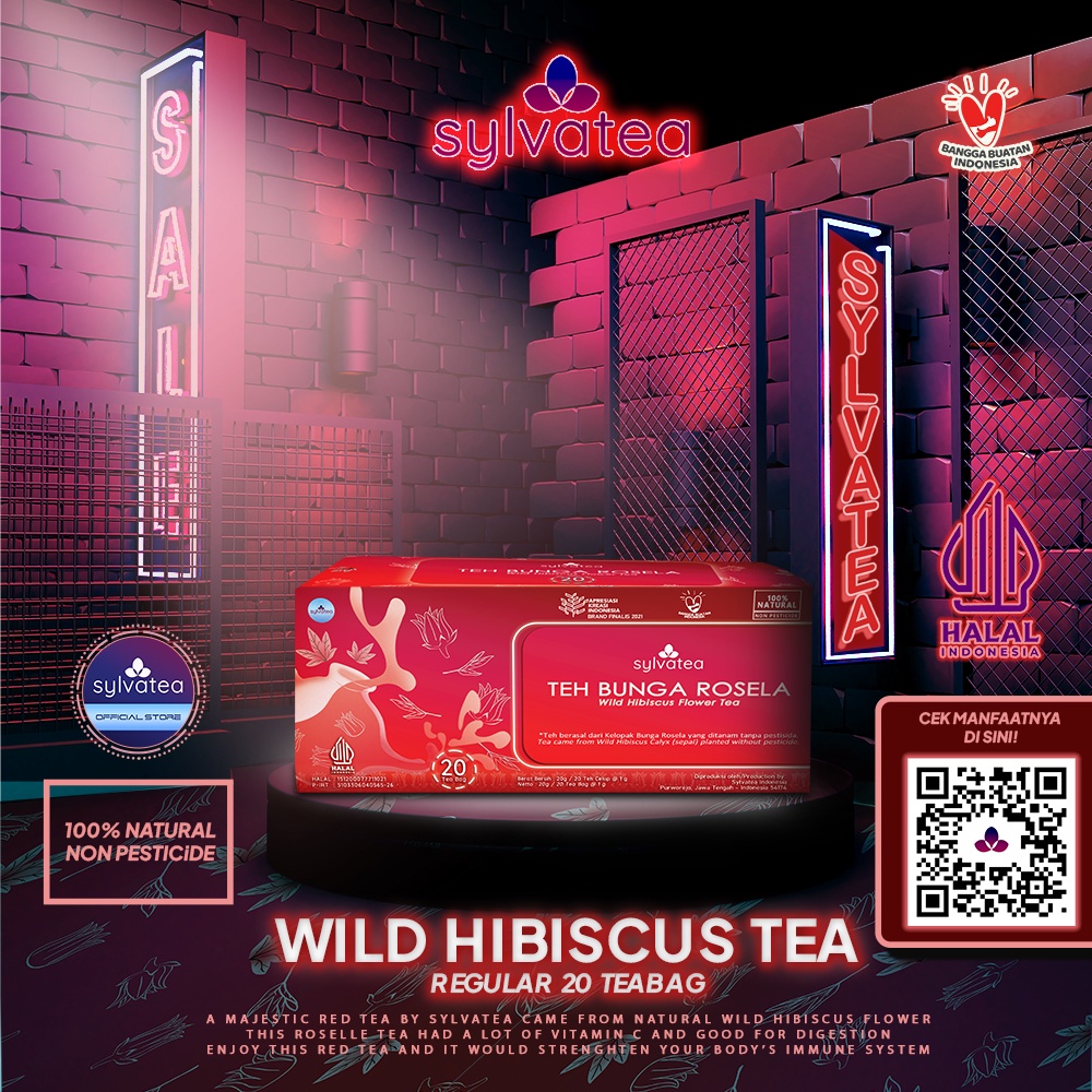 

Sylvatea Teh Bunga Rosela | Teh Merah | Teh Rosela | Wild Hibiscus | 20 Teabag