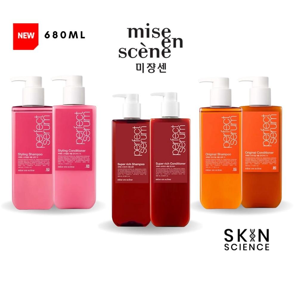 Mise en Scene Shampoo Conditioner Untuk Rambut Rusak Kering Rontok Bercabang Kusut 680ml