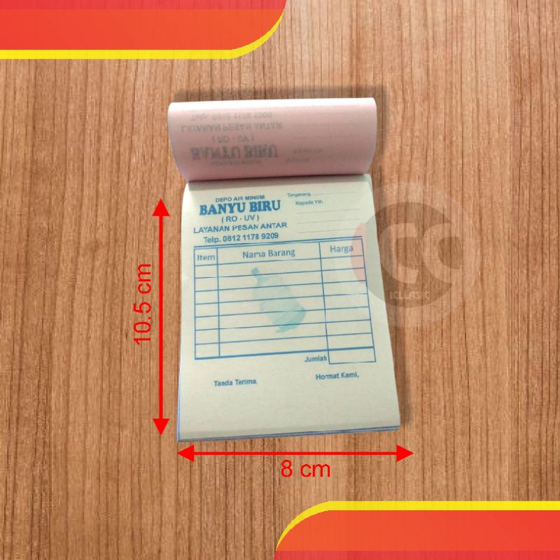 

Nota kontan 1/8 folio custom