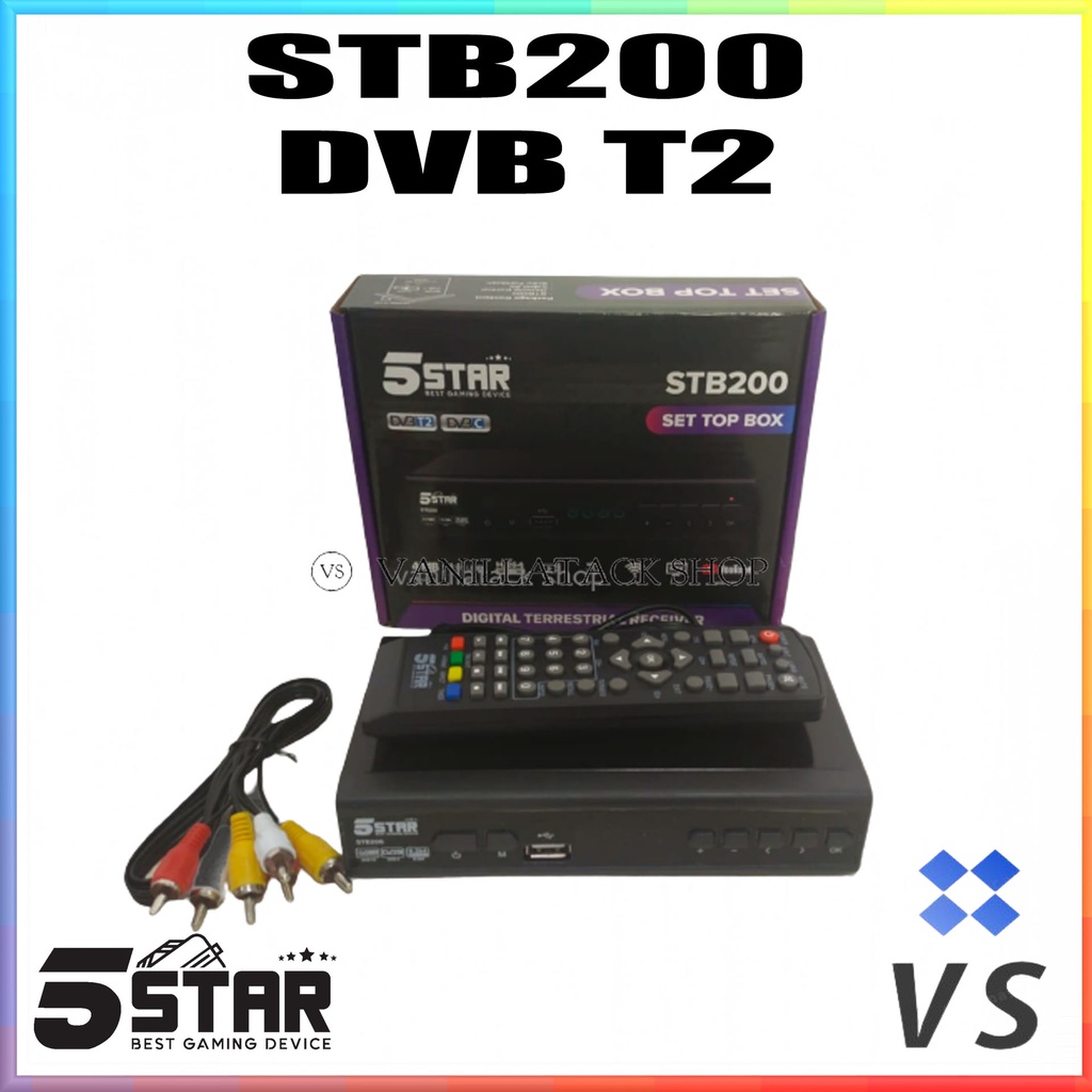 STB200 5STAR DVB T2 TV ANALOG TO DIGITAL STB SET TOP BOX
