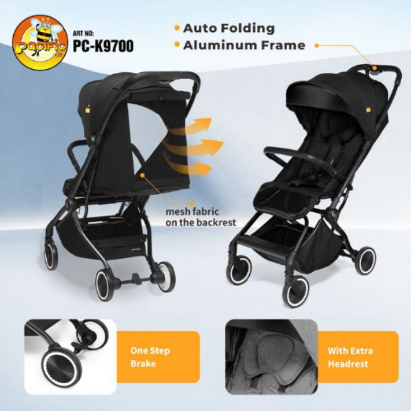 BABY STROLLER ALLOY PC-K9700 PACIFIC (ONE HAND FOLDING) MUDAH DILIPAT