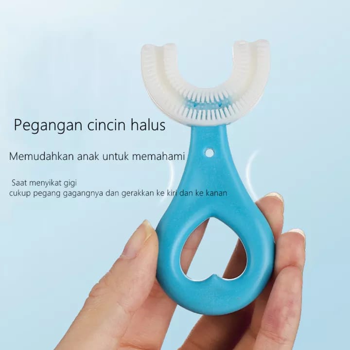 [DZS] SIKAT GIGI BAYI ANAK BENTUK U SILIKON SILICONE TRAINING TOOTHBRUSH SHAPE BABY
