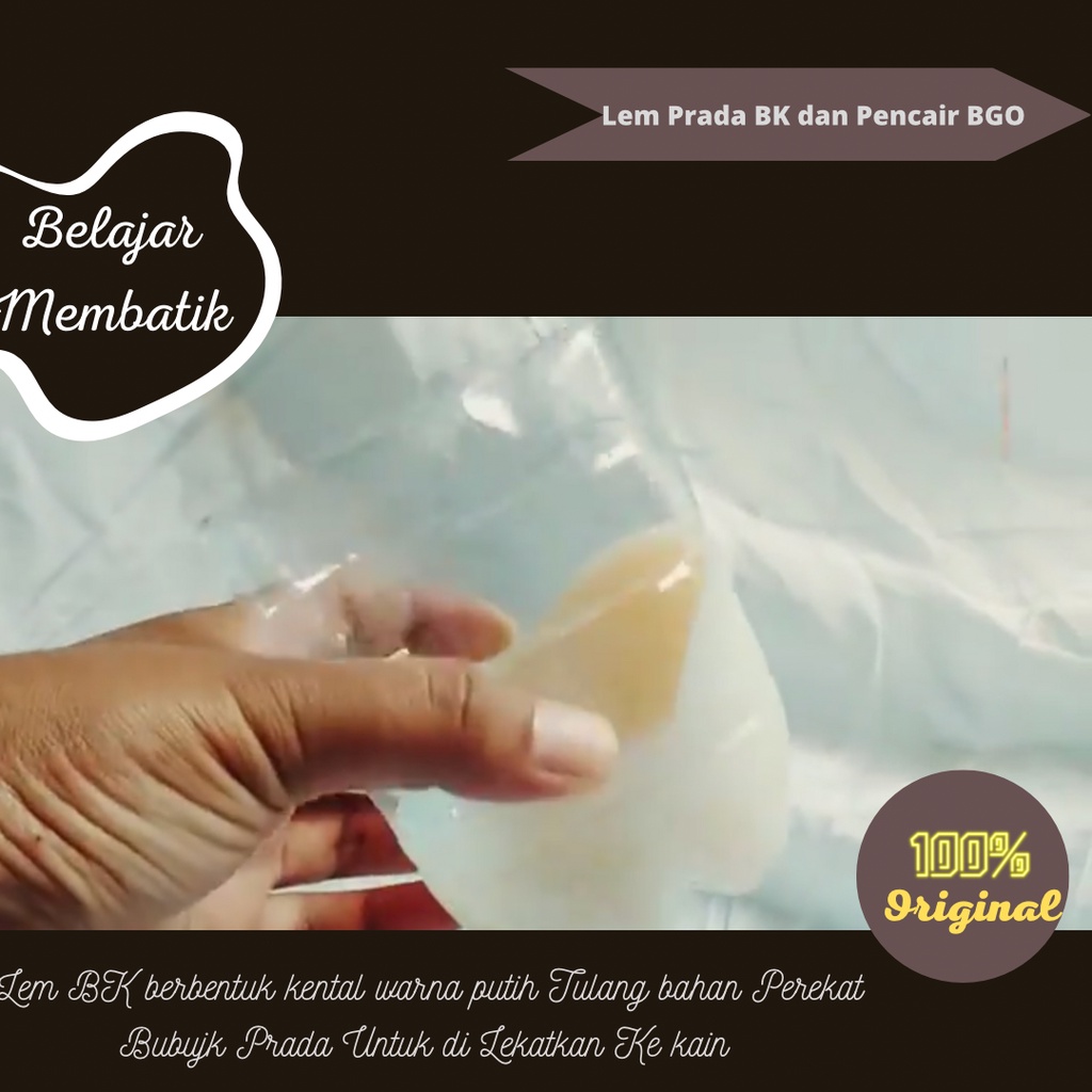 Lem Prodo/Lem Bk dan BGO/Bahan Pembuat Batik Prodo/Lem kain/Lem