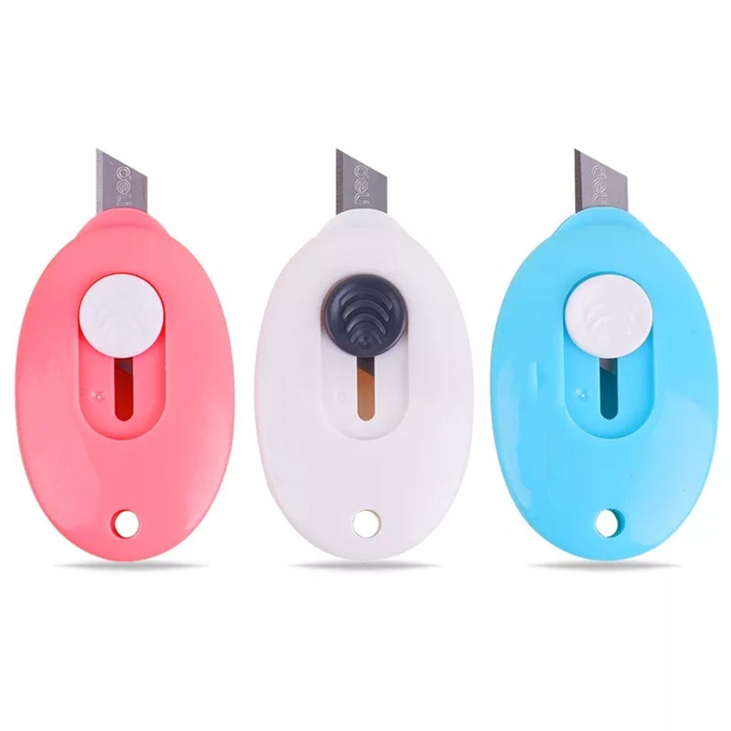 Tmall88 Cutter Mini Portable High Quality Bentuk Oval Mini Cutter Polos Travel Kit Pemotong Kertas