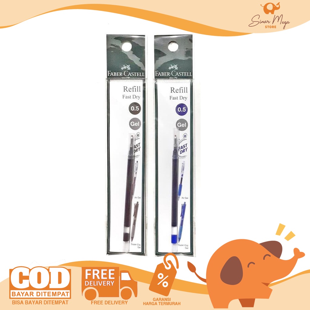 

Faber Castell Refill Air Gel 0,5 mm Black dan Blue / Isi Ulang Pulpen Pena Air Gel Berkualitas