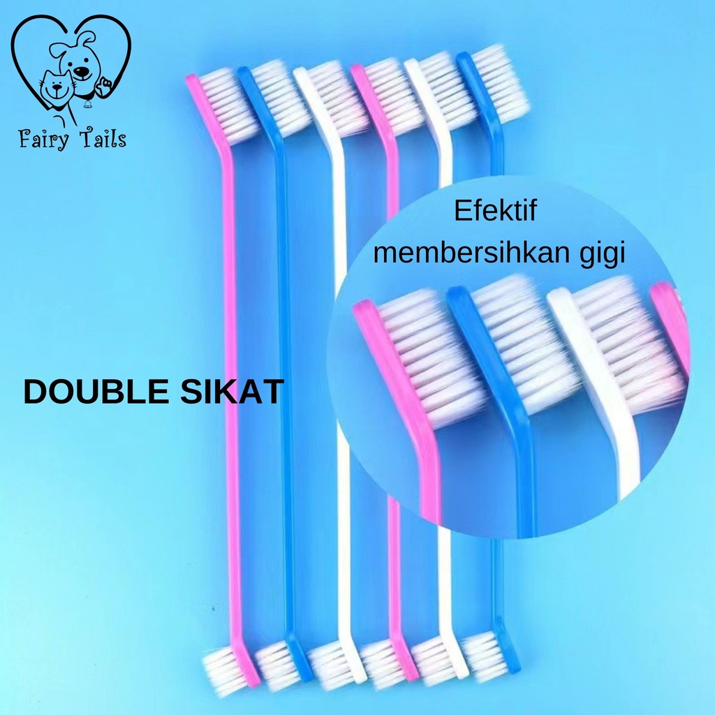 Sikat Gigi Stick Untuk Anabul Anjing dan Kucing Beragam Pilihan Warna Toothbrush Sikat Lembut / Pet Toothbrush for Cat and Dog