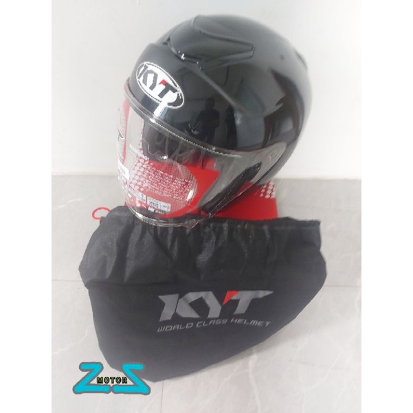 helm kyt kyoto hitam glossy