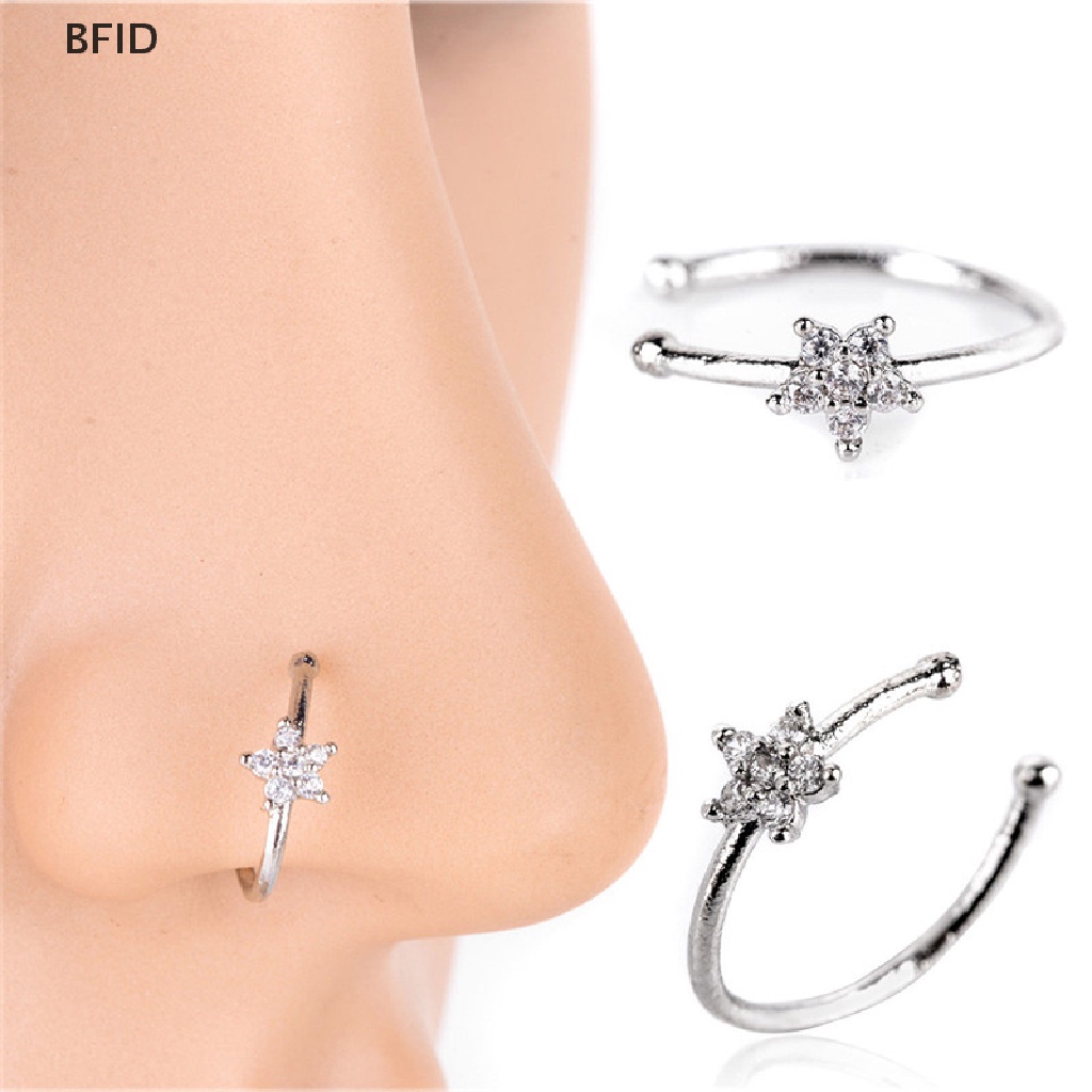 [BFID] Cincin Hidung Ear Hoop Tragus Cartilage Earring Kristal Baja Bedah Stainless [ID]