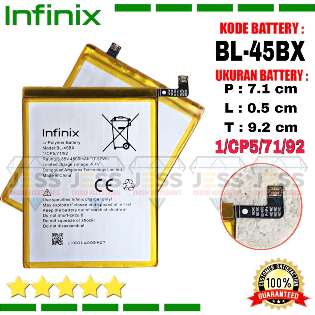 Baterai Battery Original INFINIX BL45BX BL-45BX For Type Hp Infinix Note 3 - Note 3 Pro - X601