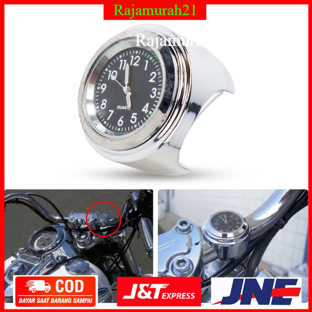 Jam Motor Anti Karat Handlebar Clock Stainless Steel - Silver - OMWS5CSV