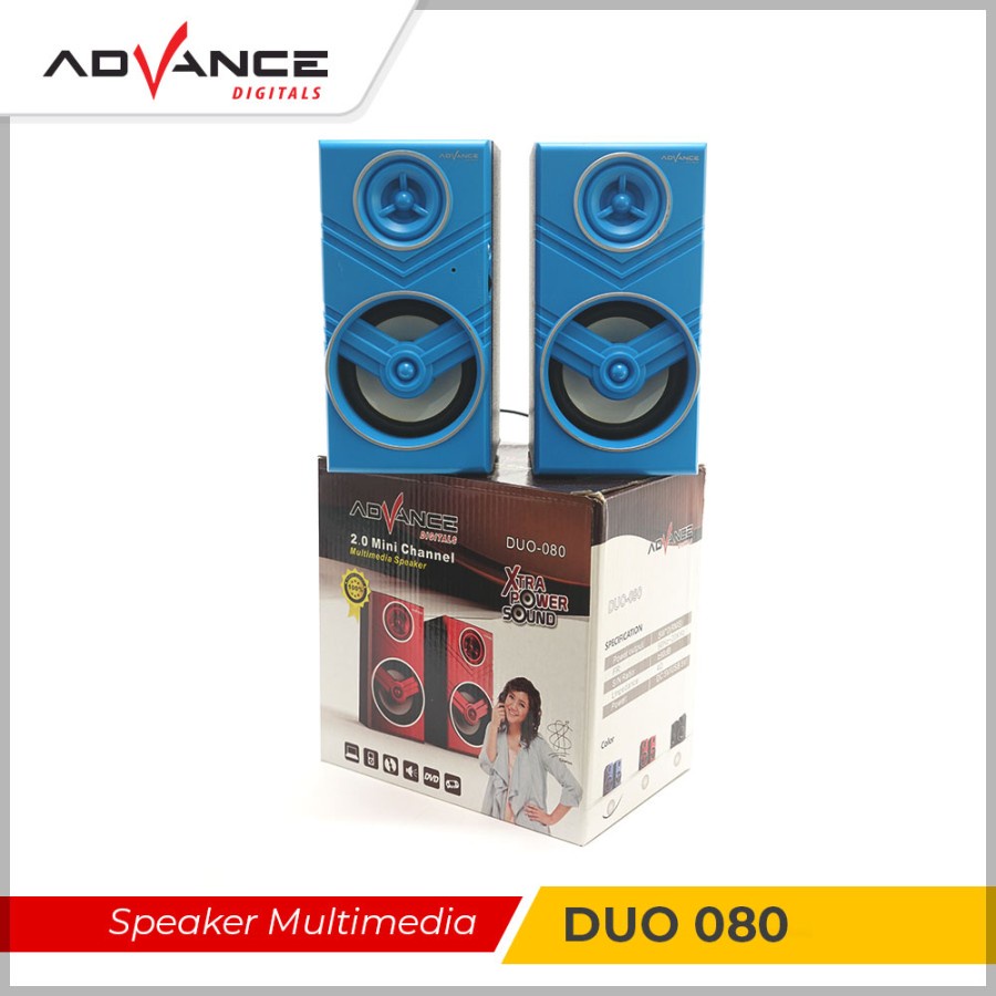 Advance Speaker Multimedia Speaker PC Notebook Laptop blue DUO-080