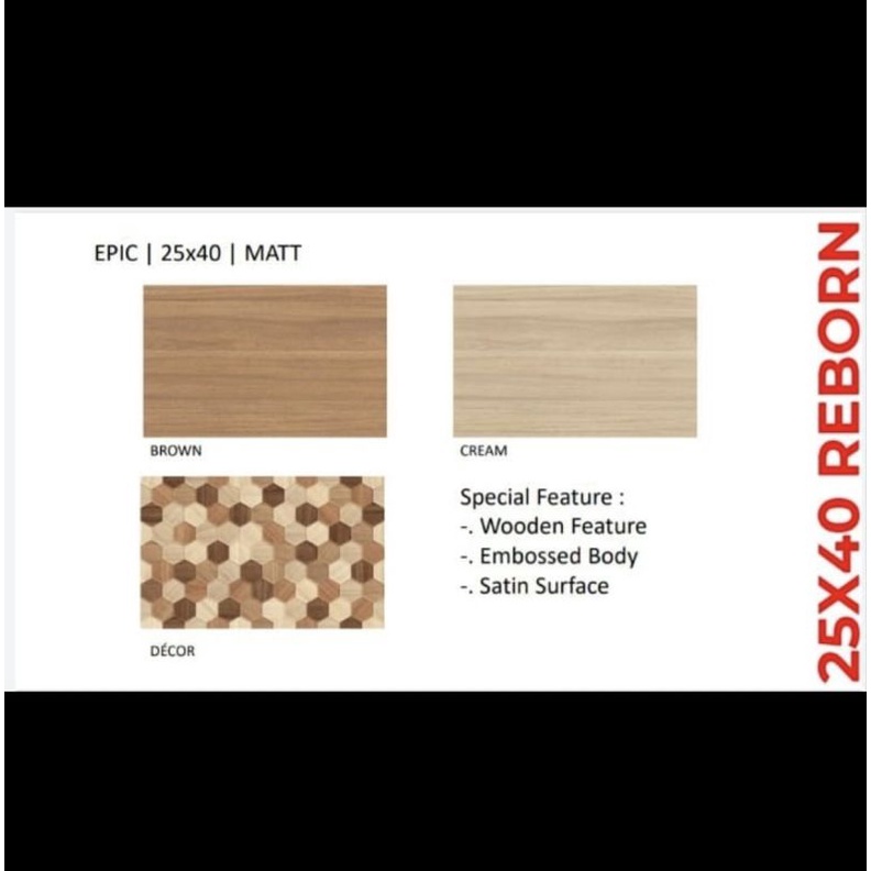 keramik dinding dapur kamar mandi rumah kayu matt asia 25x40 EPIC