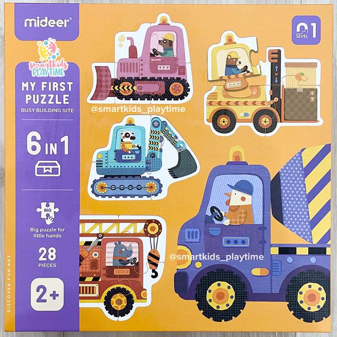 Mideer My First Puzzle Busy Building Site Mainan Edukasi Anak