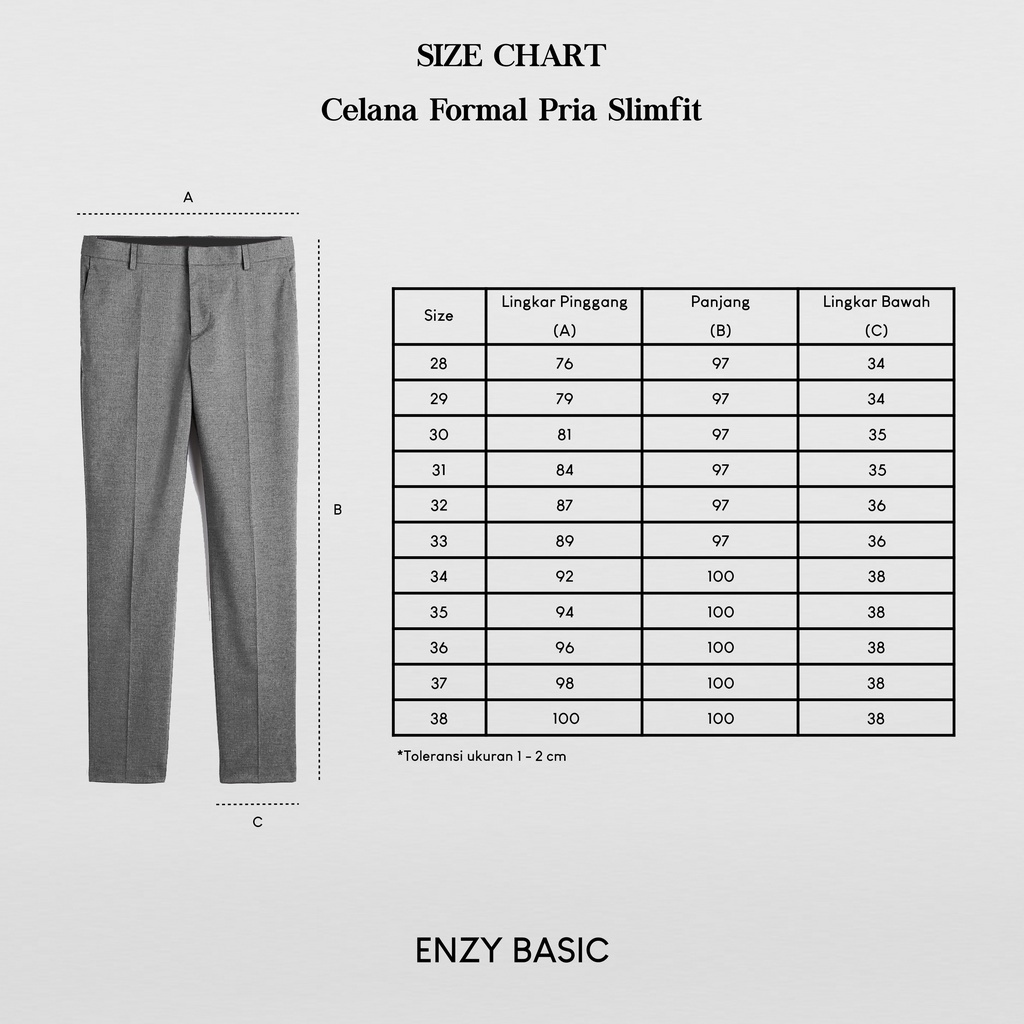 Celana Kerja Pria Kantor Formal slimfit Bahan Dasar Kain Wol Premium Quality 27-38